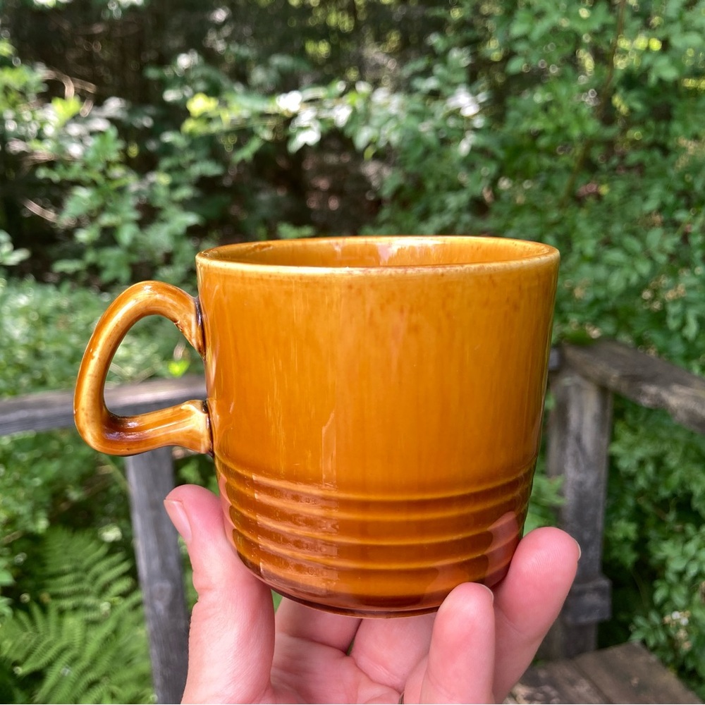 Vintage Ironstone Golden Brown Coffee Tea Mug Cup!